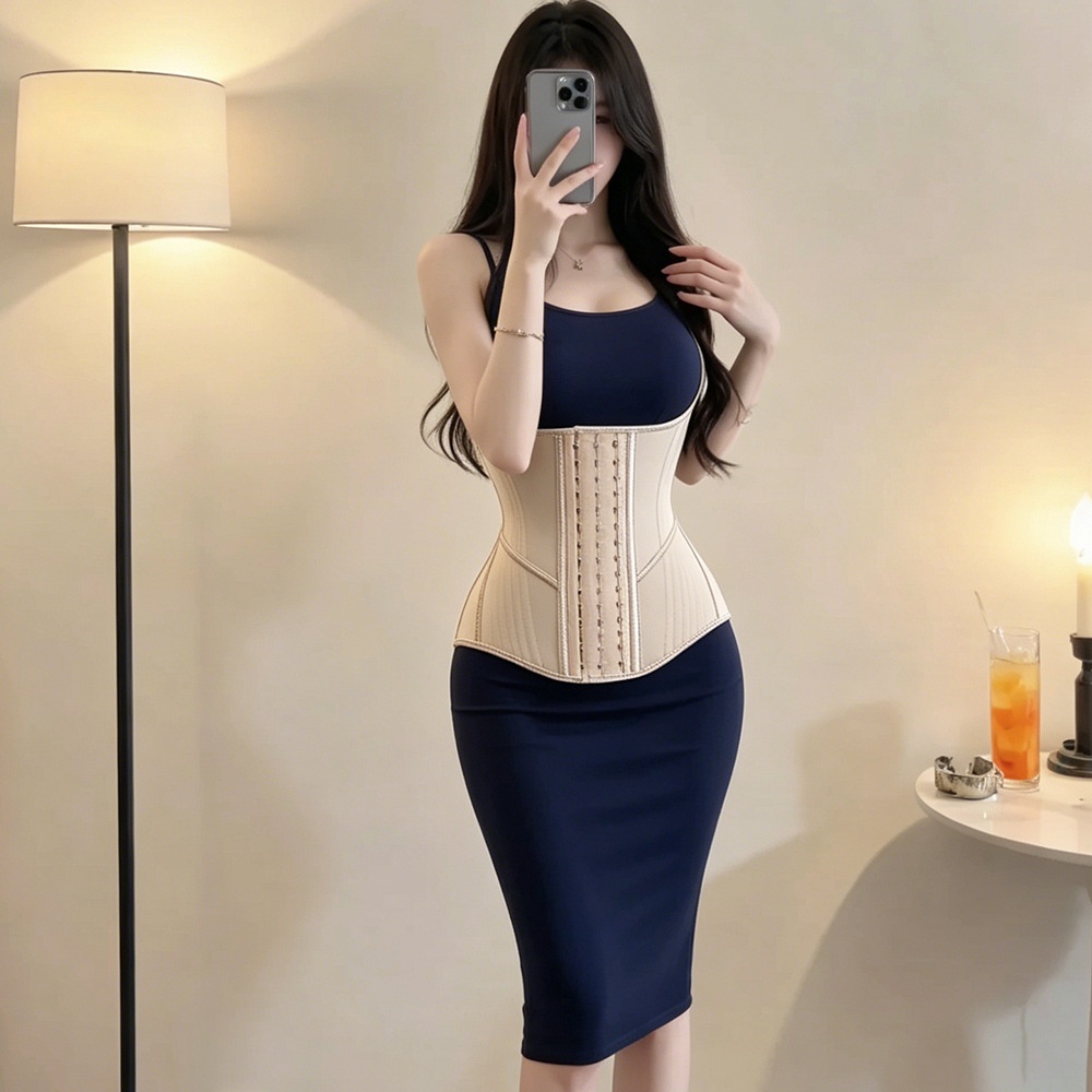 21 Steel Bones Waist Cincher Corset Belt - Women Breathable Underbust Shaper